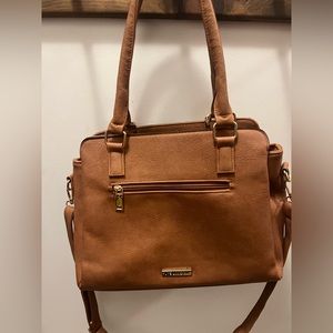 Brown purse with gold hardware